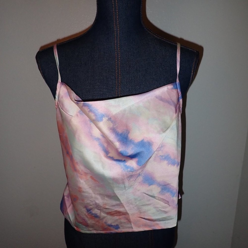 marble cowl neck top